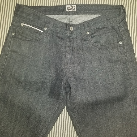 Naked & Famous Charcoal Selvedge Jeans Men 32 - Picture 2 of 8